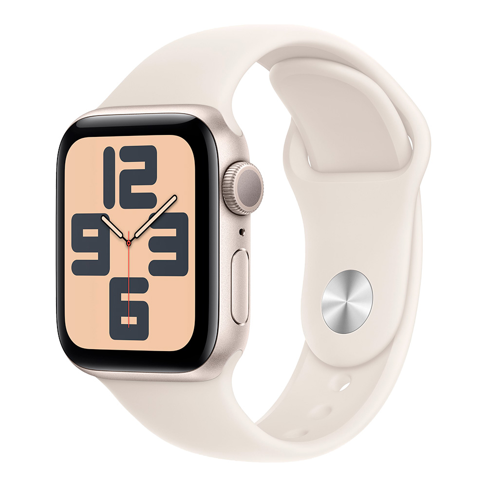 Apple Watch SE 2024 GPS 40mm Starlight Aluminum Case with Starlight Sport Band M/L