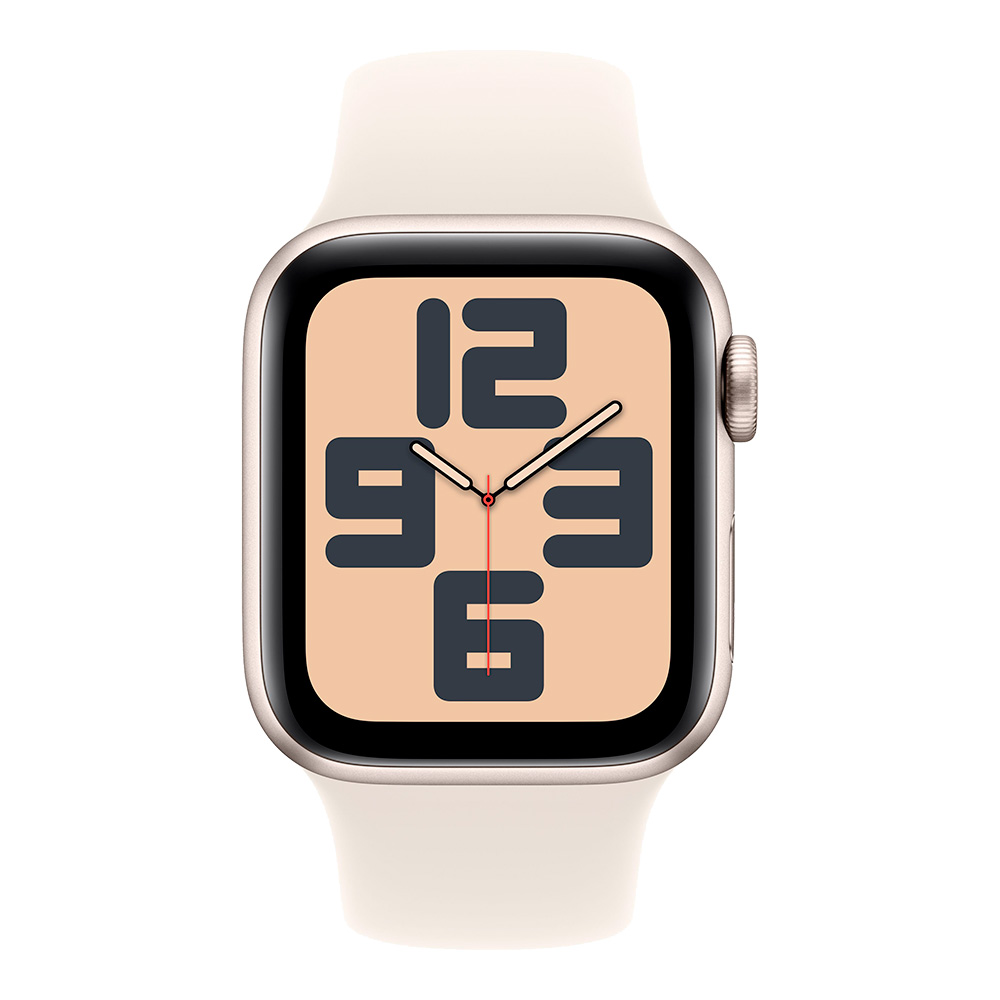 Apple Watch SE 2024 GPS 40mm Starlight Aluminum Case with Starlight Sport Band M/L