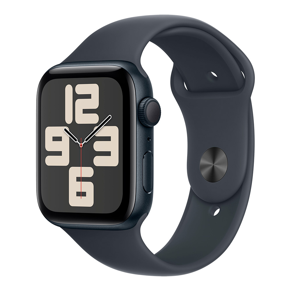 Apple Watch SE 2024 GPS 44mm Midnight Aluminum Case with Midnight Sport Band S/M