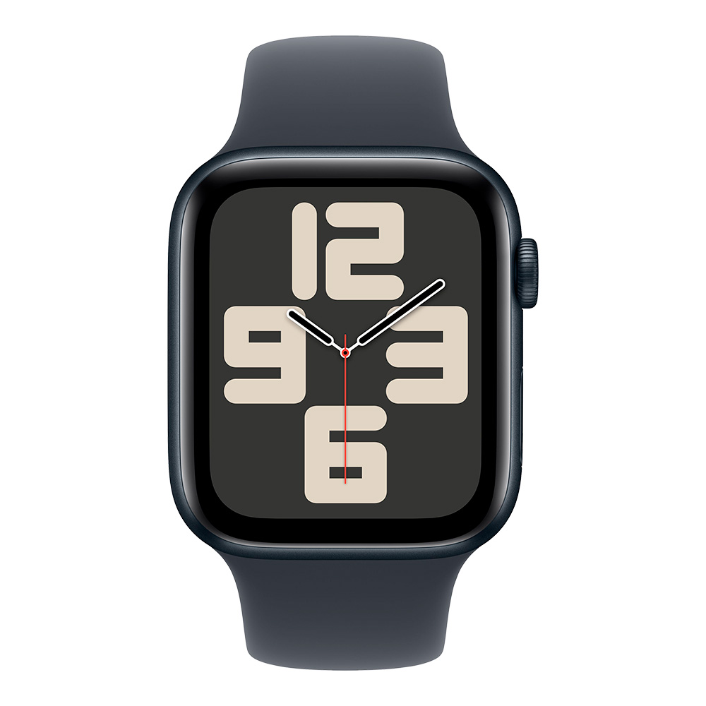 Apple Watch SE 2024 GPS 44mm Midnight Aluminum Case with Midnight Sport Band S/M