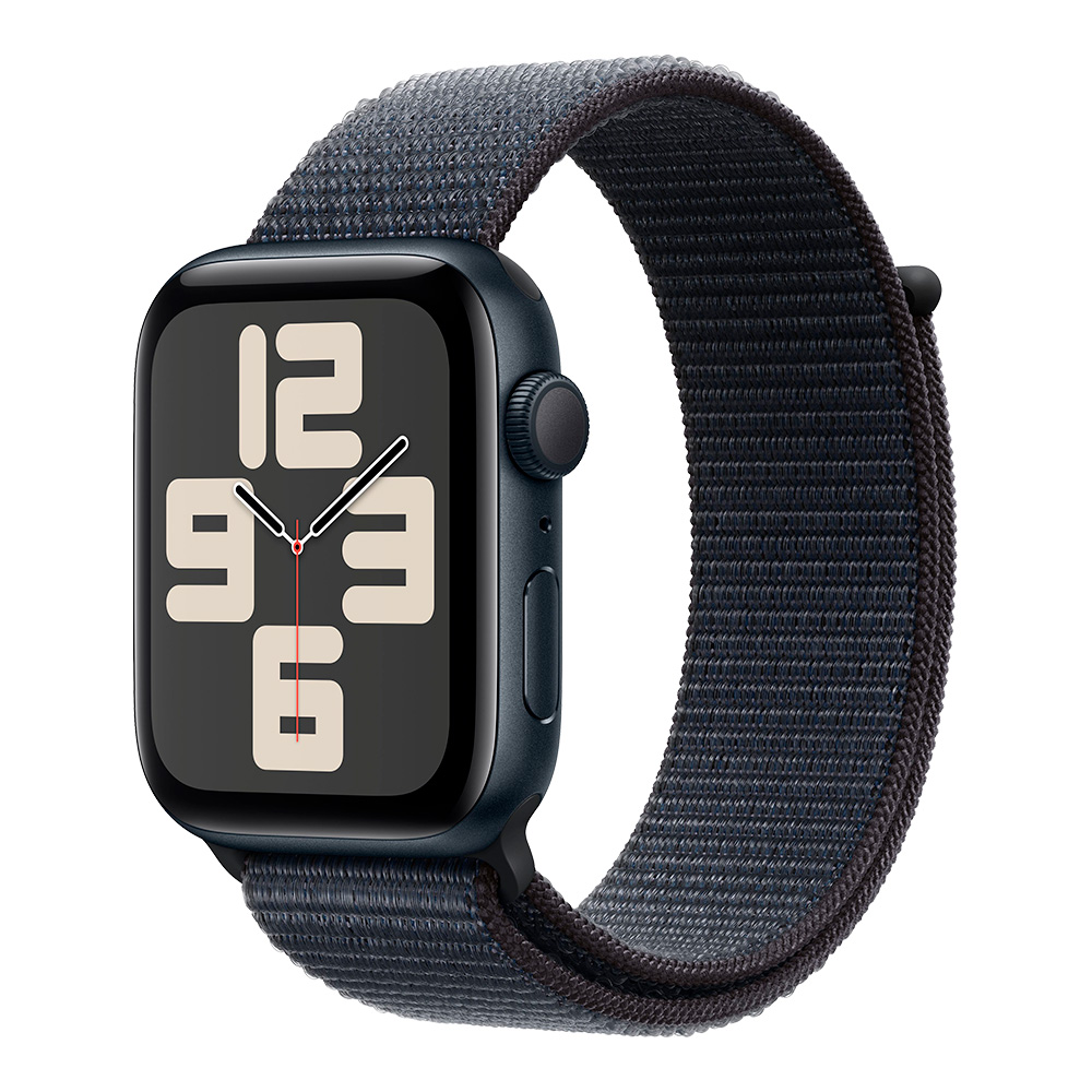 Apple Watch SE 2024 GPS 44mm Midnight Aluminum Case with Ink Sport Loop