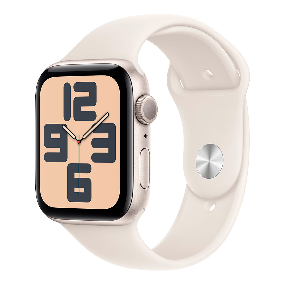 Apple Watch SE 2024 GPS 44mm Starlight Aluminum Case with Starlight Sport Band M/L