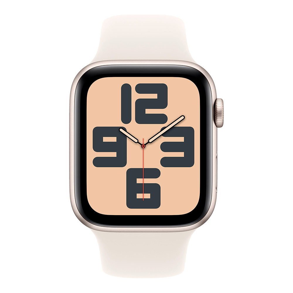 Apple Watch SE 2024 GPS 44mm Starlight Aluminum Case with Starlight Sport Band M/L
