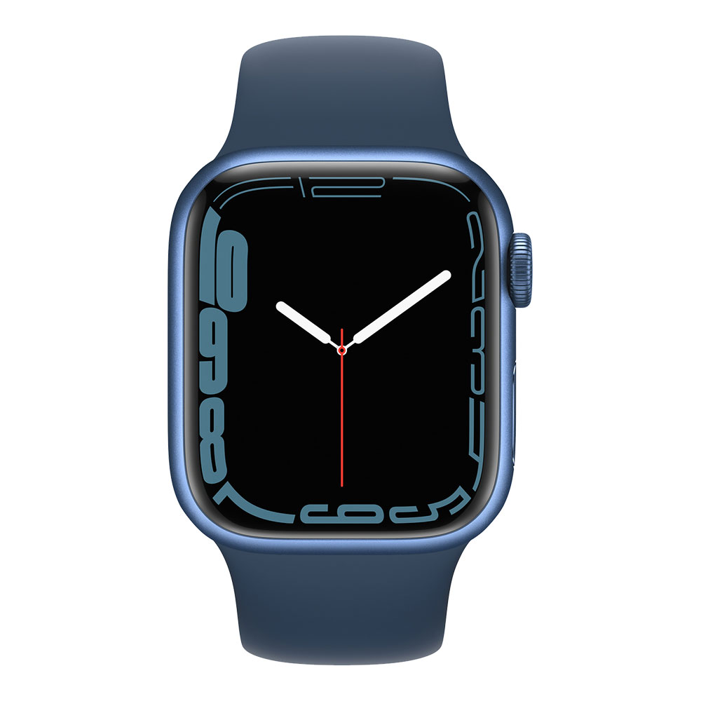 Apple Watch Series 7 GPS 41mm Blue Aluminum Case with Abyss Blue Sport Band MKN13RU/A (РСТ)