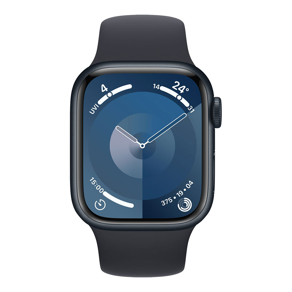 Apple Watch Series 9 GPS 41mm Midnight Aluminum Case with Midnight Sport Band S/M