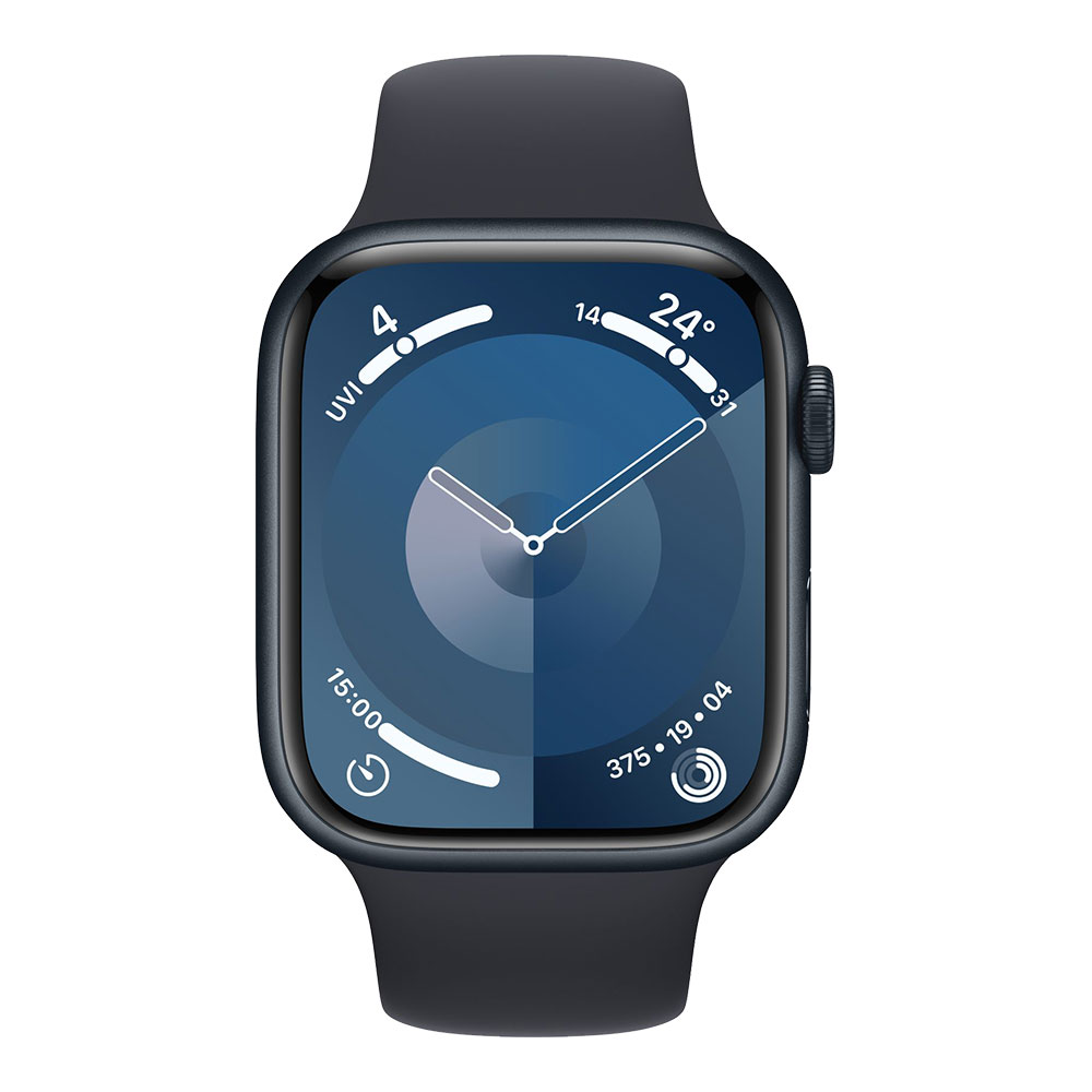 Apple Watch Series 9 GPS 45mm Midnight Aluminum Case with Midnight Sport Band M/L
