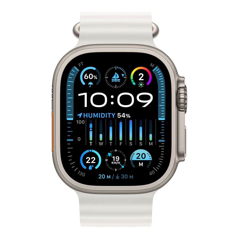 Apple Watch Ultra 2 with White Ocean Band