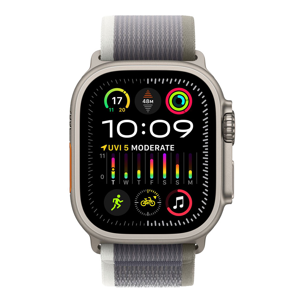 Apple Watch Ultra 2 with Green/Gray Trial Loop S/M