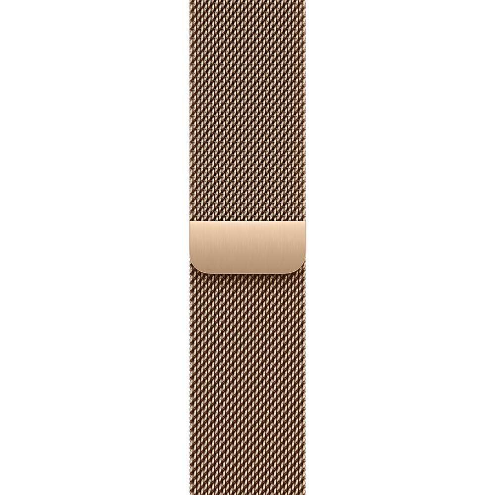 Apple Watch Series 10 GPS+Cellular 46mm Gold Titanium Case with Gold Milanese Loop