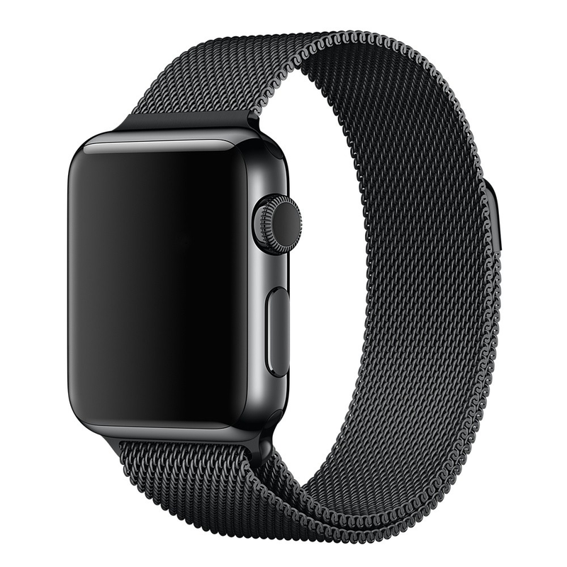 Ремешок Milanese Loop для Apple Watch 38/40 mm черный