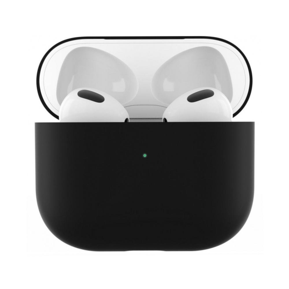 Силиконовый чехол класса Premium для AirPods 3 Deppa (черный)