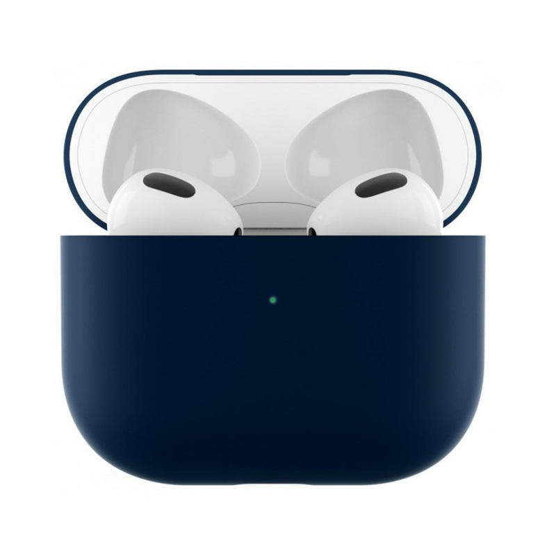 Силиконовый чехол класса Premium для AirPods 3 Deppa (синий)