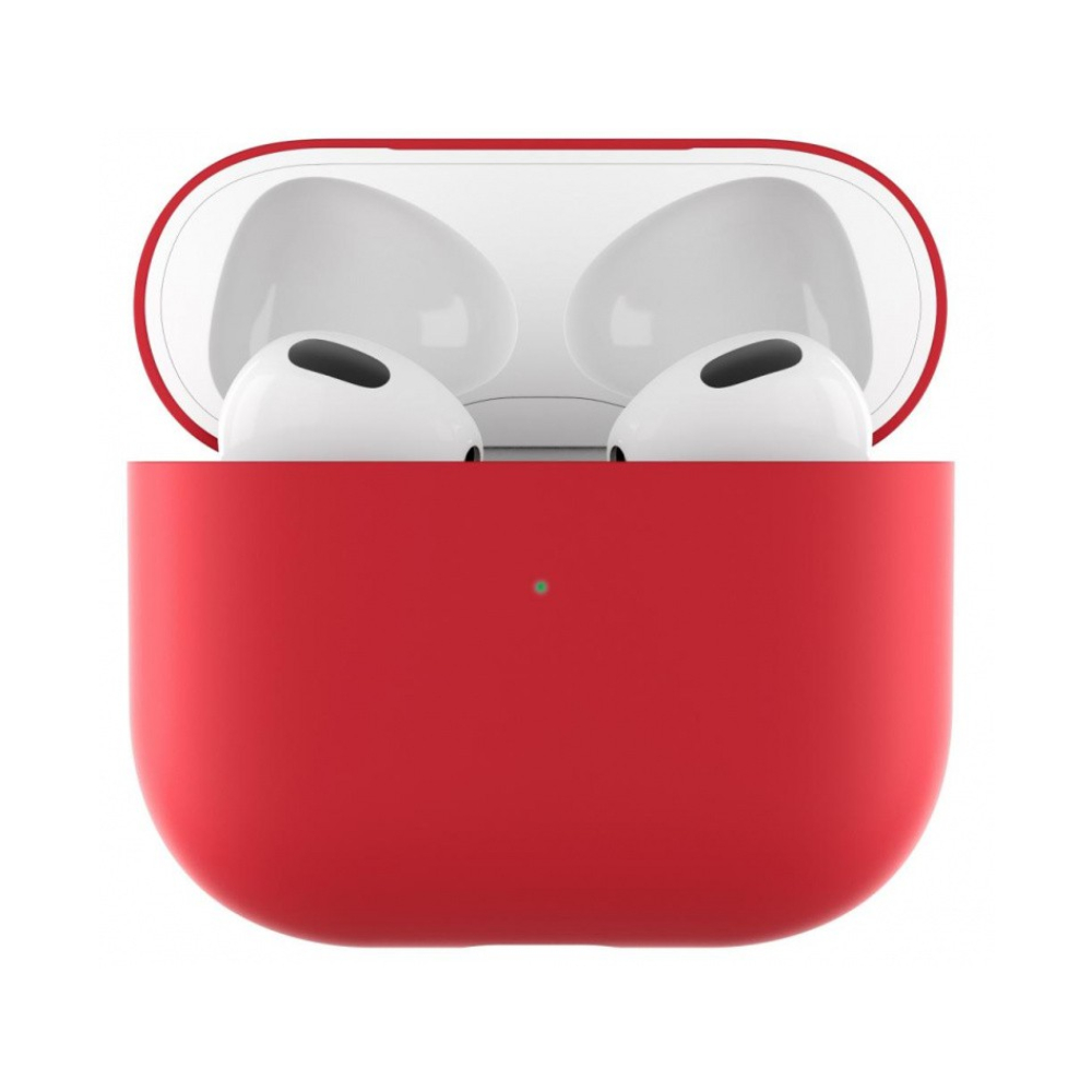 Силиконовый чехол класса Premium для AirPods 3 Deppa (красный)