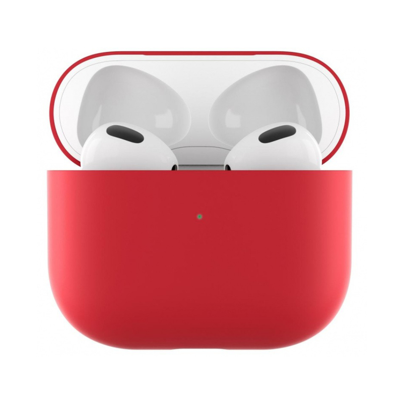Силиконовый чехол класса Premium для AirPods 3 Deppa (красный)