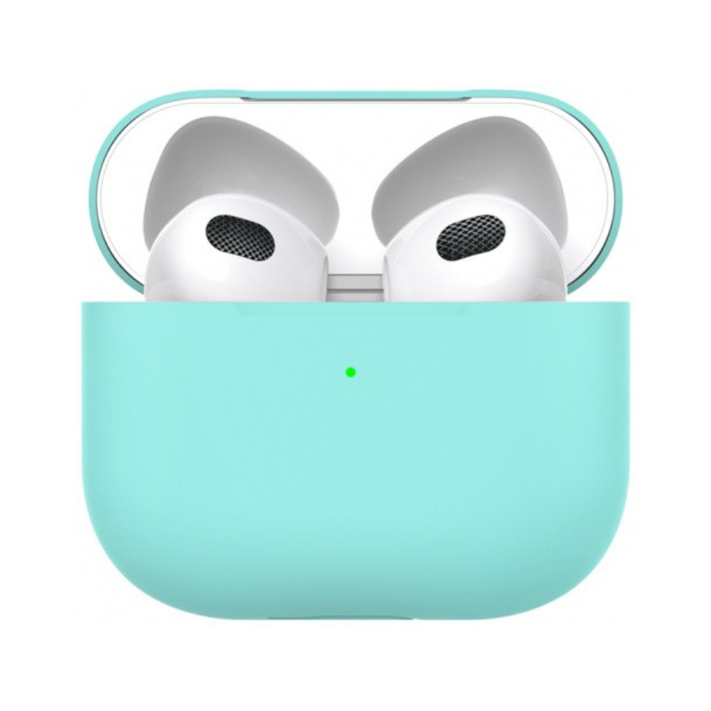 Силиконовый чехол класса Premium для AirPods 3 Deppa (мятный)