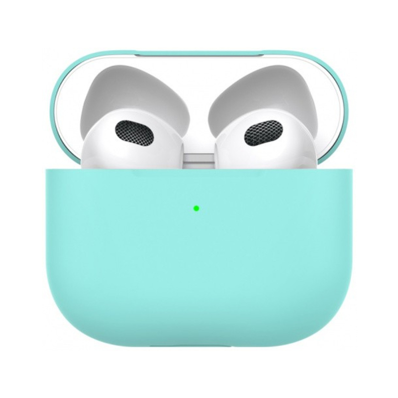 Силиконовый чехол класса Premium для AirPods 3 Deppa (мятный)