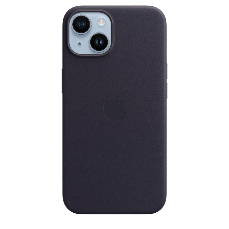 Кожаный чехол для iPhone 14 Фиолетовый