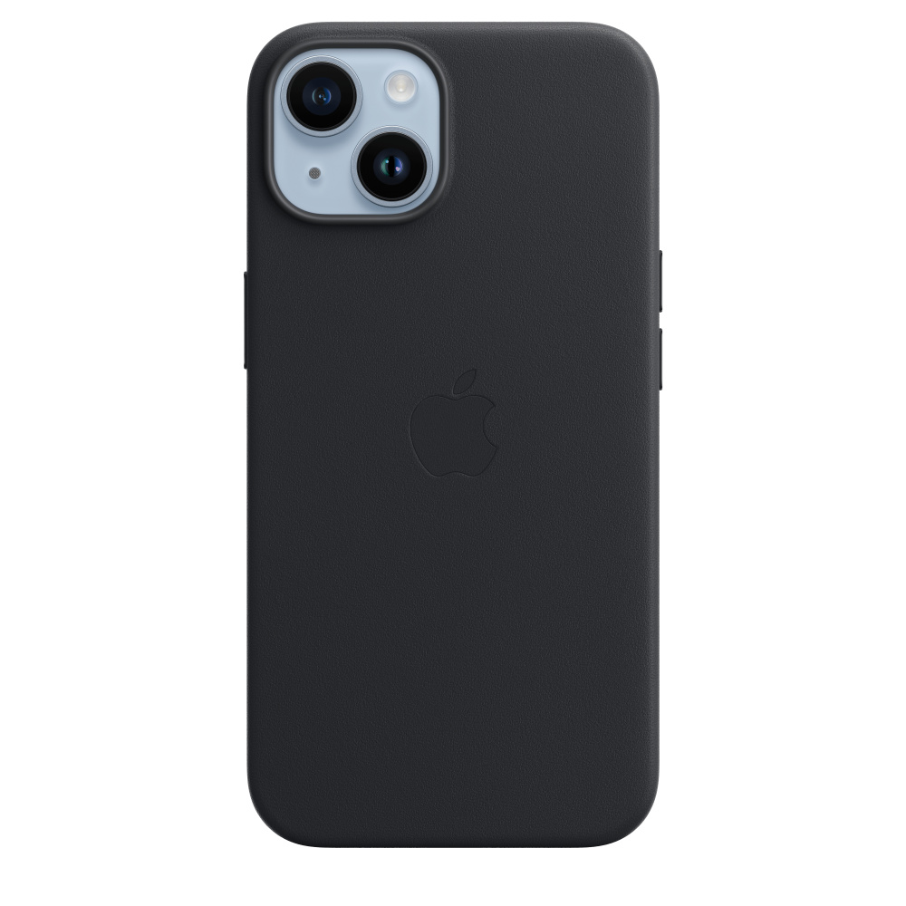Кожаный чехол для iPhone 14 Plus Черный