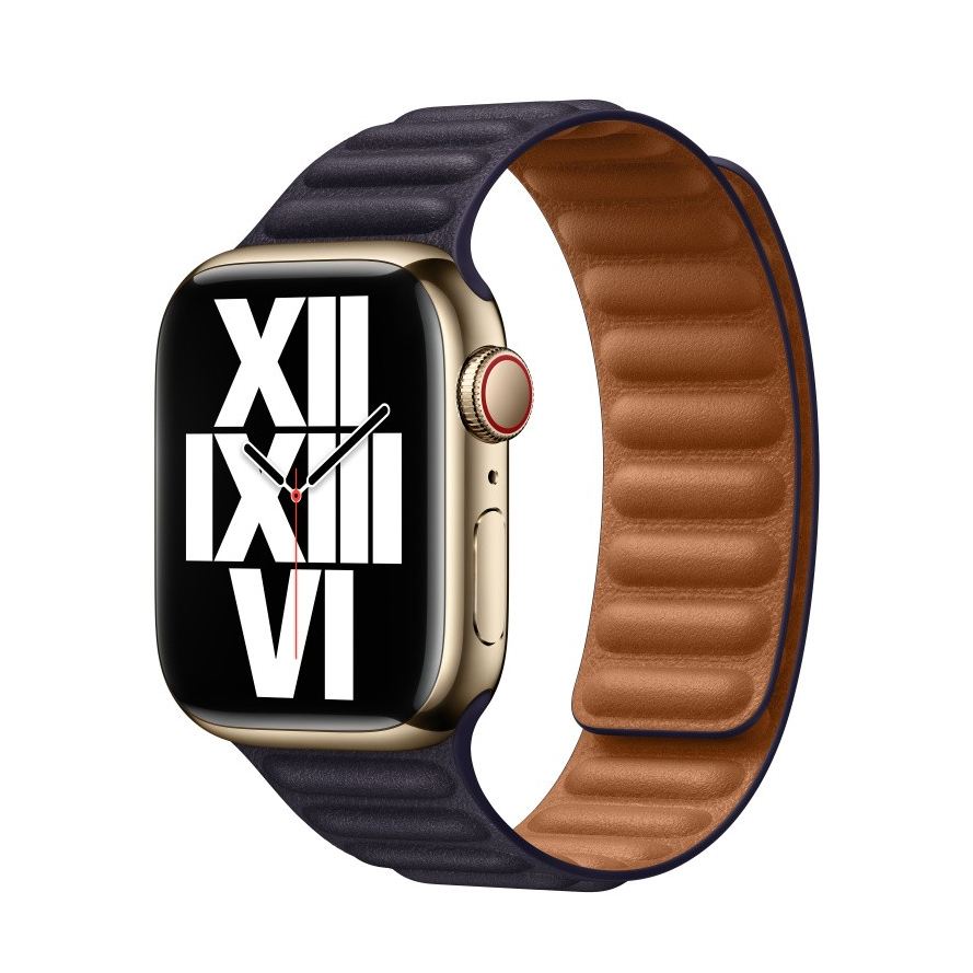 Ремешок Leather Link для Apple Watch 42/44/45 mm темно-синий