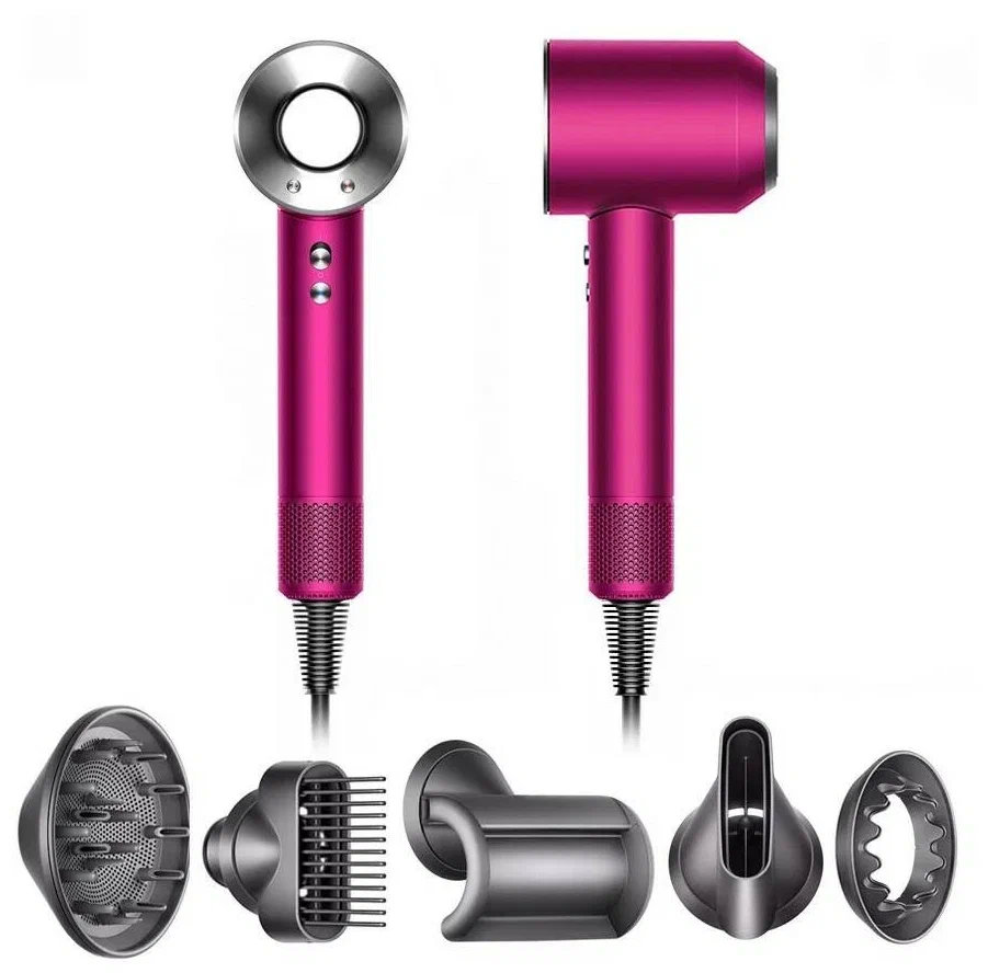 Фен Dyson Supersonic HD07, фуксия/никель