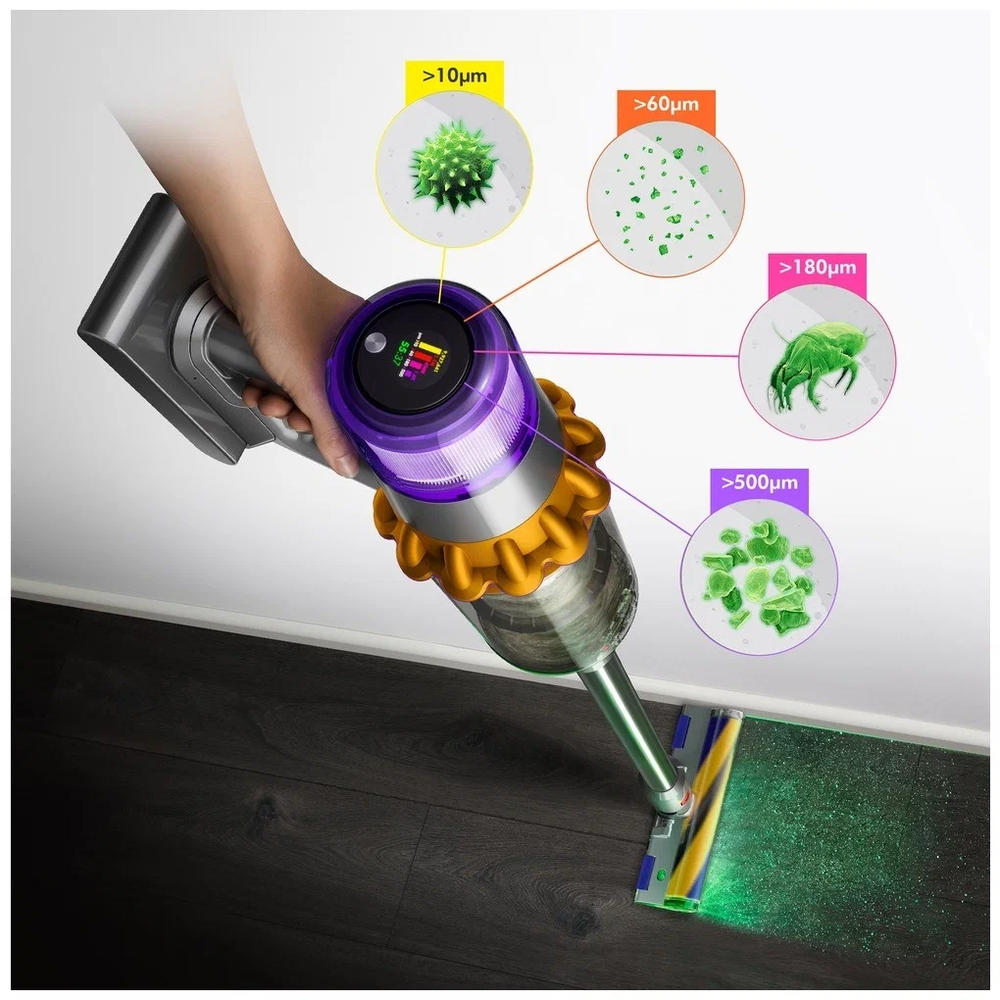 Пылесос Dyson V15 Detect Absolute, серебристый
