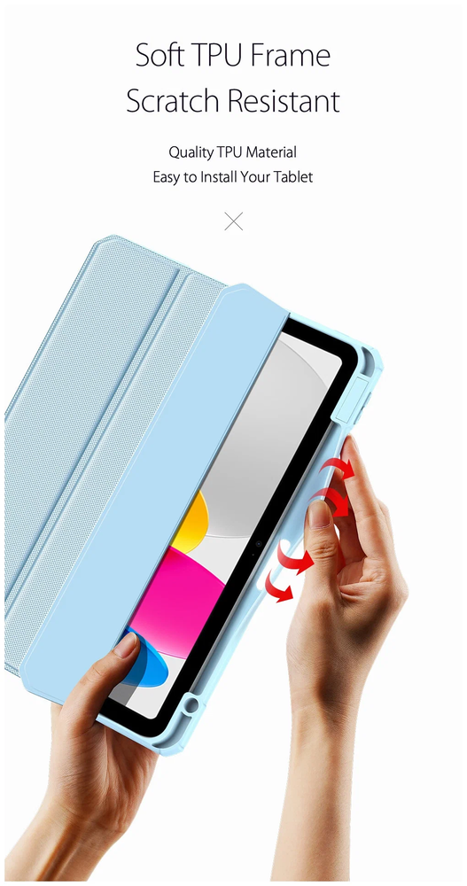 Чехол книжка Dux Ducis для Apple iPad 10 (2022) 10.9" Toby Series Голубой