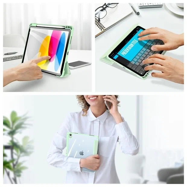 Чехол книжка Dux Ducis для Apple iPad 10 (2022) 10.9" Toby Series Зеленый