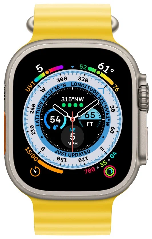 Ремешок для Apple Watch Ultra 49mm Ocean Band Желтый