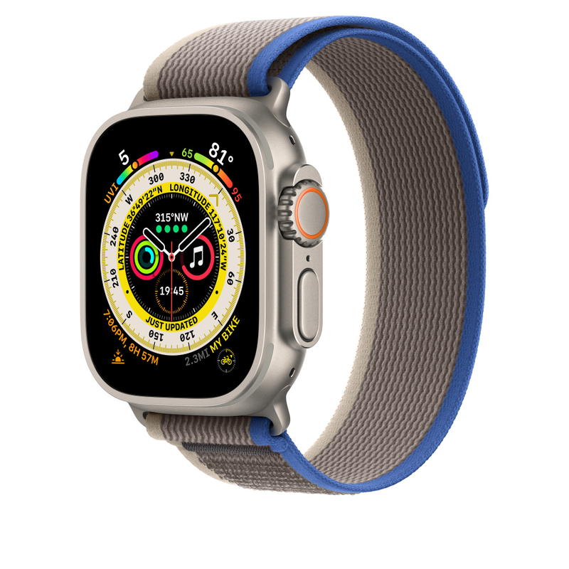 Ремешок для Apple Watch Ultra Trail Loop 49mm Blue/Gray -  серо-голубой