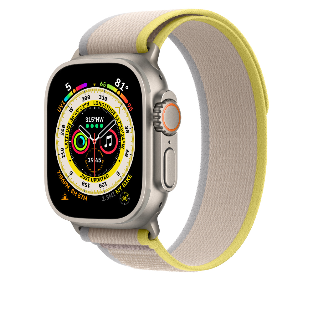 Ремешок для Apple Watch Ultra Trail Loop 49mm Yellow/Beige -  бежево-желтый