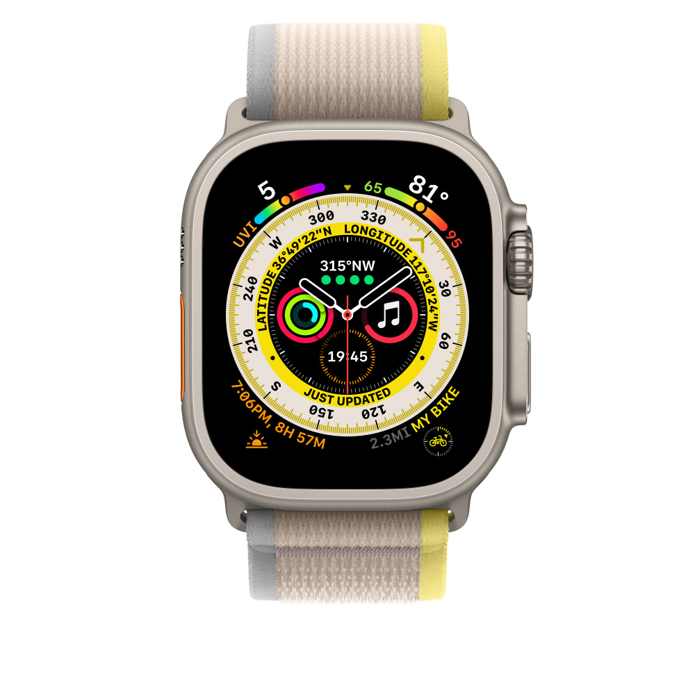 Ремешок для Apple Watch Ultra Trail Loop 49mm Yellow/Beige -  бежево-желтый