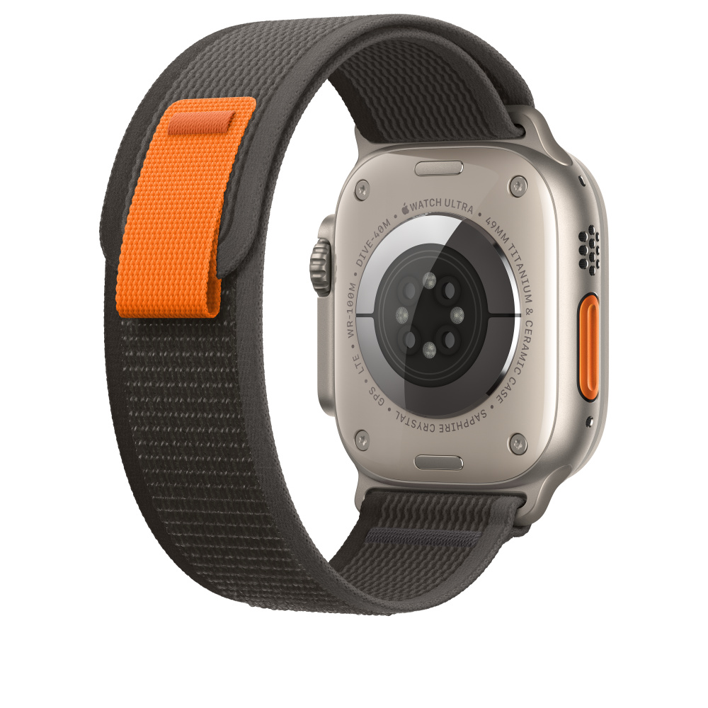 Ремешок для Apple Watch Ultra Trail Loop 49mm Black/Gray - черно-серый