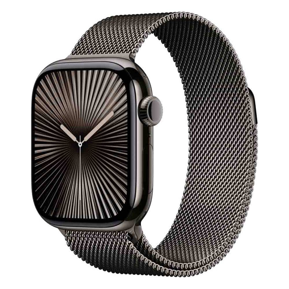Apple Watch Series 10 GPS+Cellular 42mm Slate Titanium Case with Slate Milanese Loop