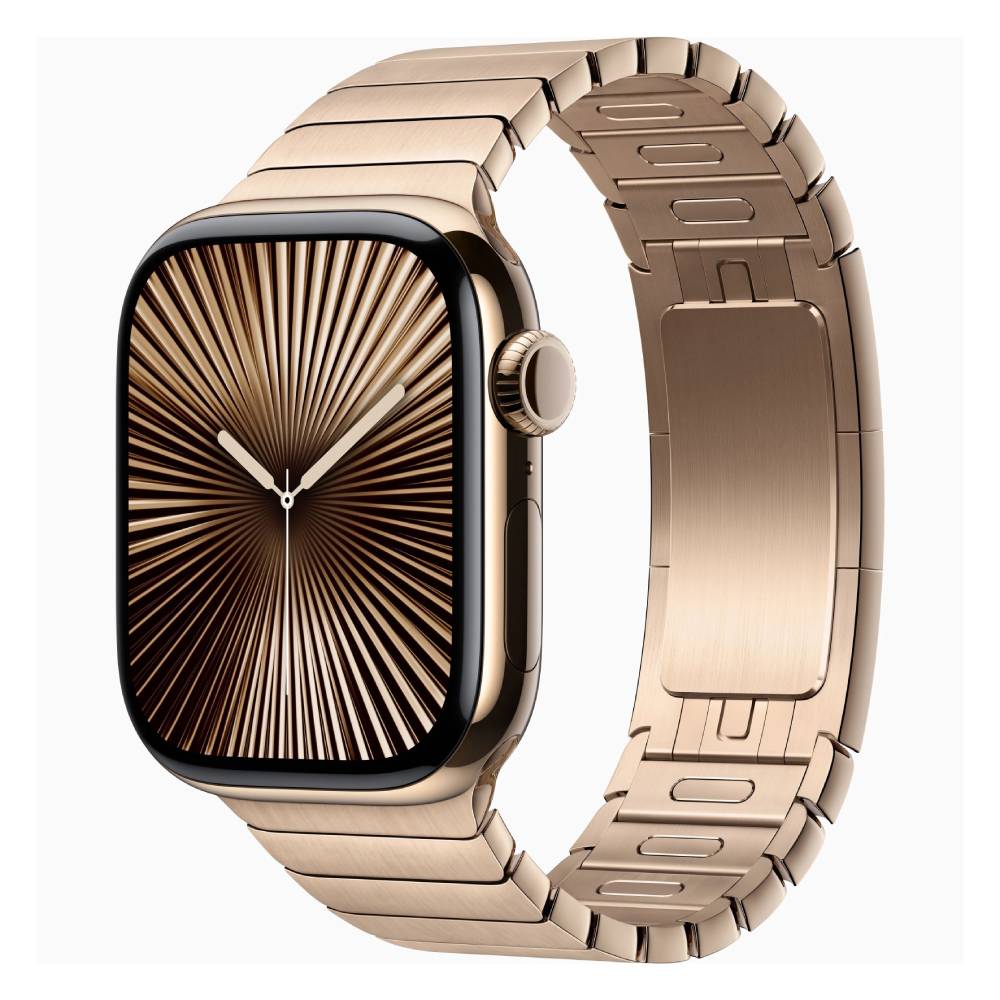 Apple Watch Series 10 GPS+Cellular 46mm Gold Titanium Case with Gold Link Bracelet