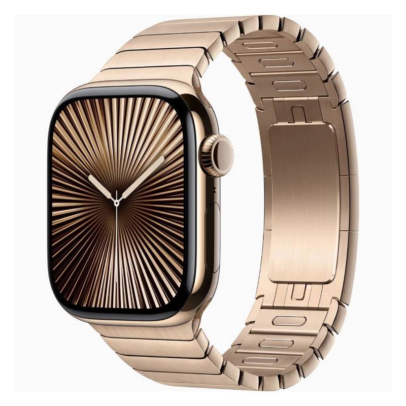 Apple Watch Series 10 GPS+Cellular 46mm Gold Titanium Case with Gold Link Bracelet