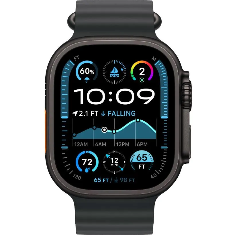 Apple Watch Ultra 2 Black Titanium with Ocean Band Black
