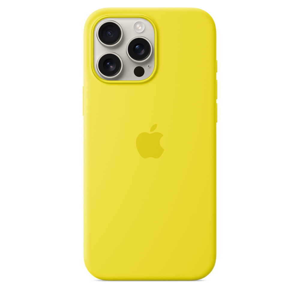 Силиконовый чехол для iPhone 16 Pro Max Желтый
