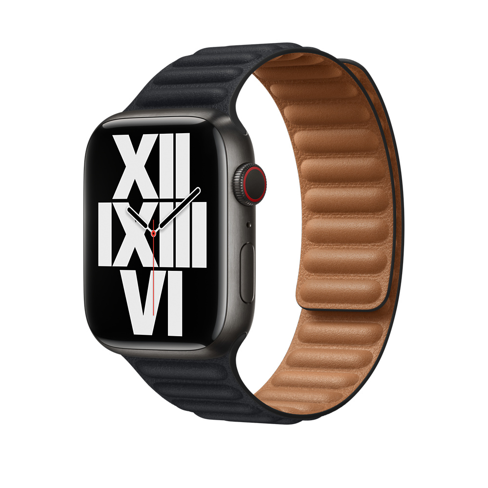 Ремешок Leather Link для Apple Watch 42/44/45 mm темная ночь