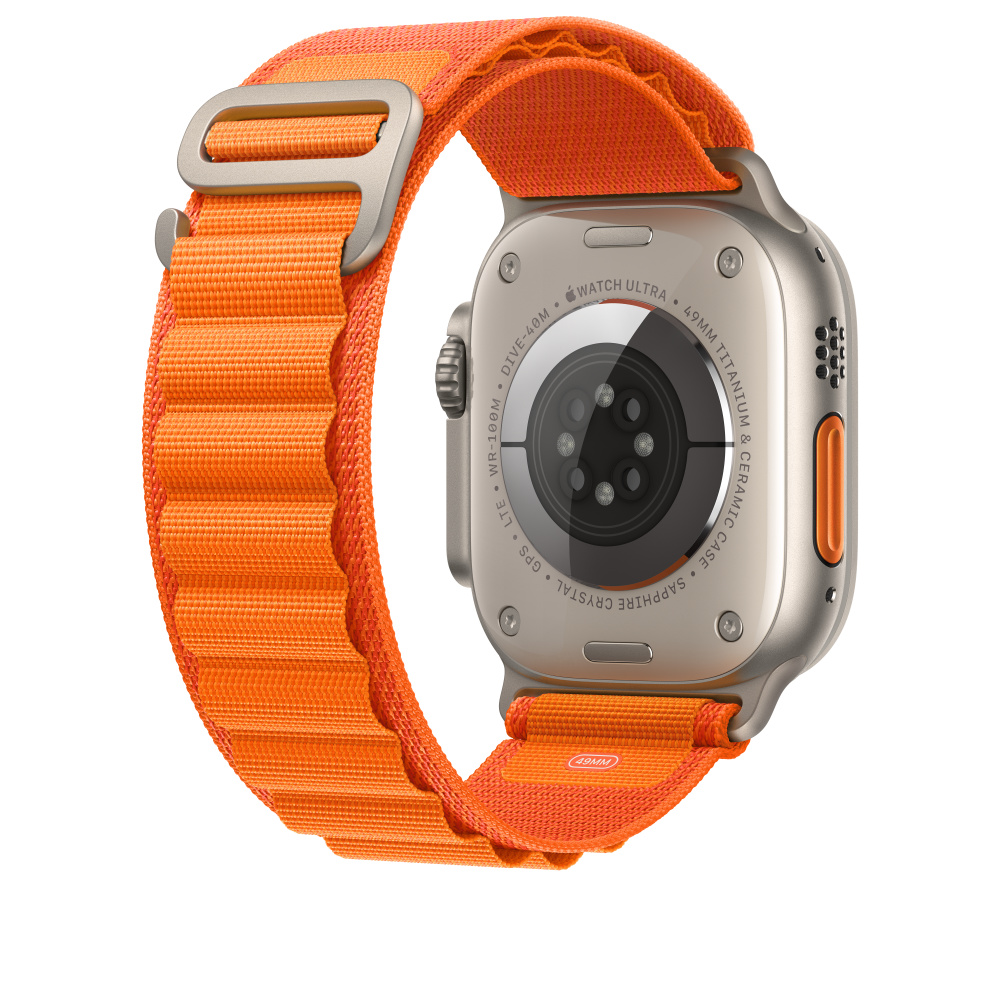 Ремешок Alpine Loop для Apple Watch 42/44/45/49 mm оранжевый