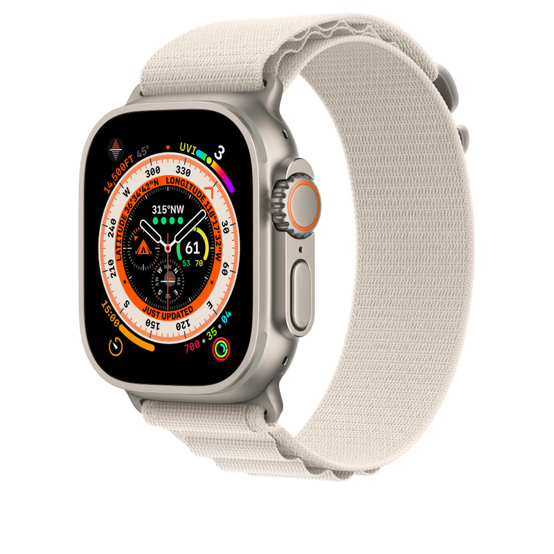 Ремешок Alpine Loop для Apple Watch 38/40/41 mm серебристый