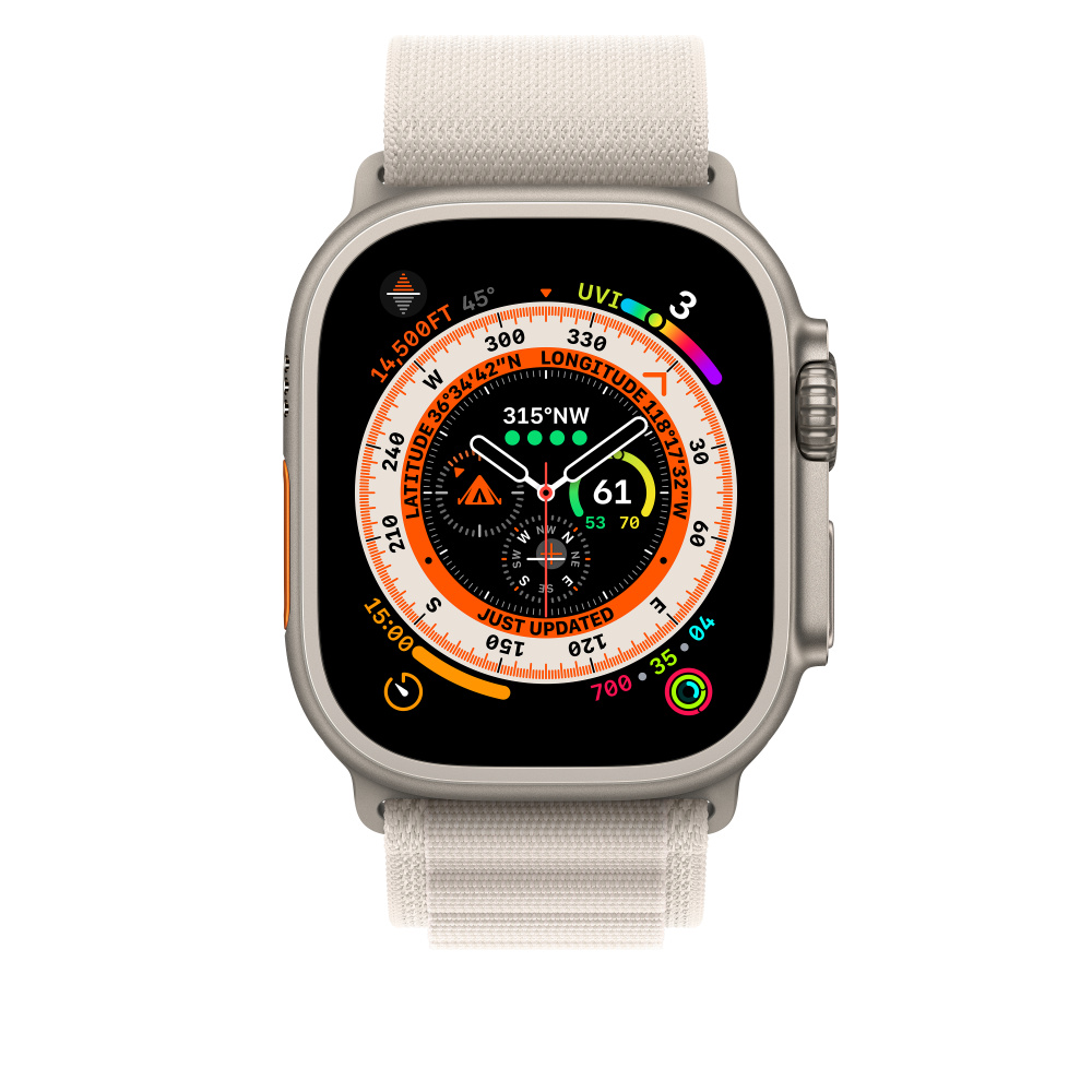 Ремешок Alpine Loop для Apple Watch 38/40/41 mm серебристый