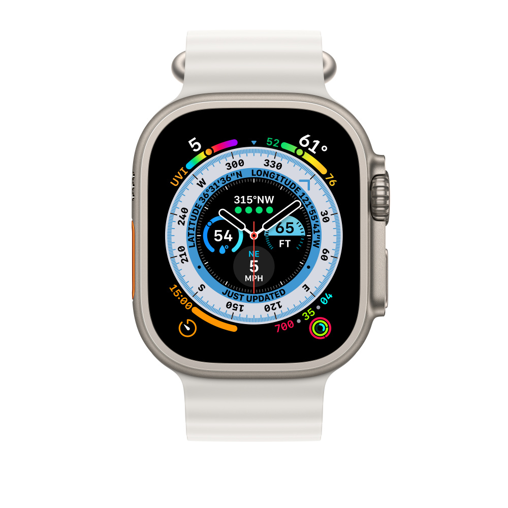 Ремешок Ocean band для Apple Watch 42/44/45/49 mm серебристый
