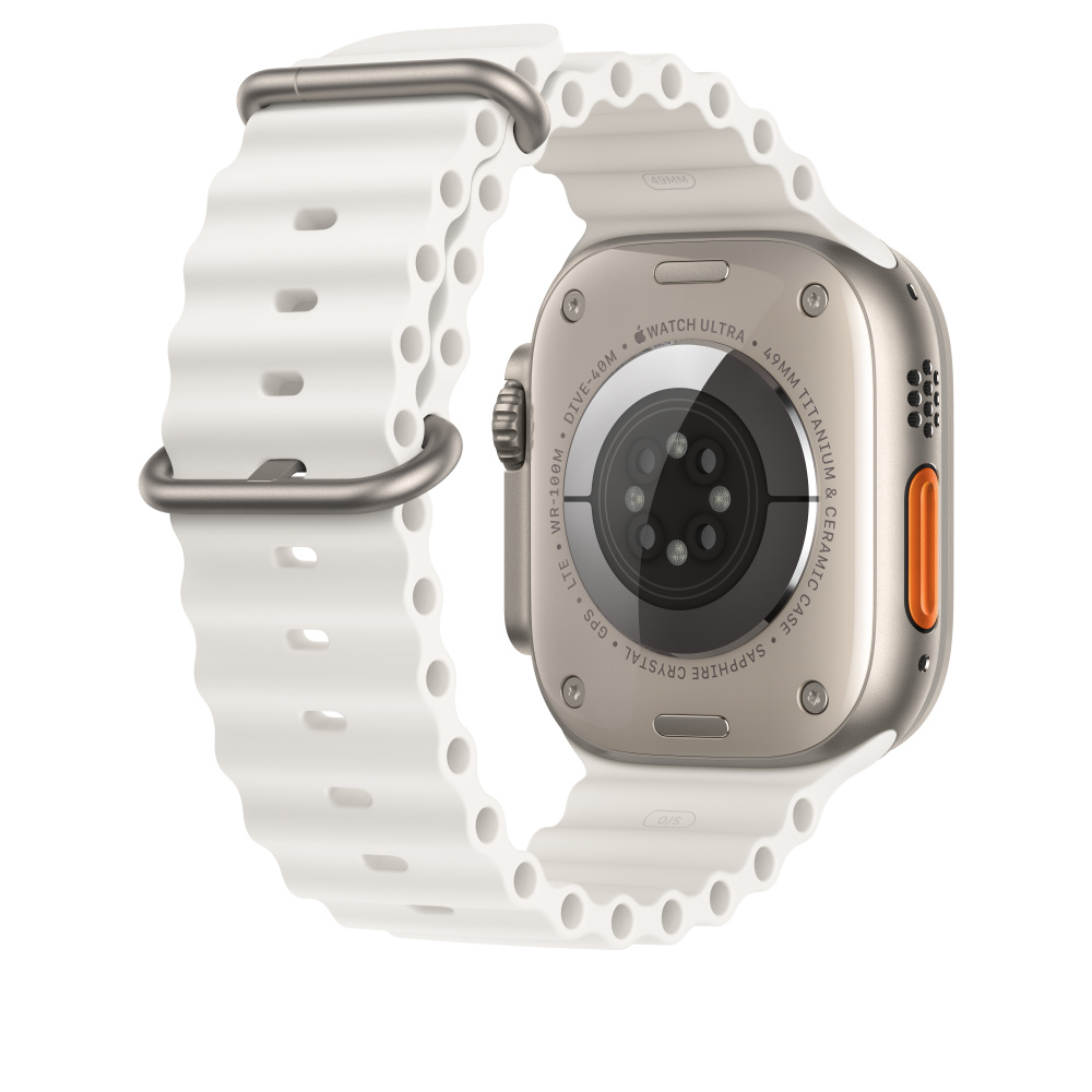 Ремешок Ocean band для Apple Watch 42/44/45/49 mm серебристый