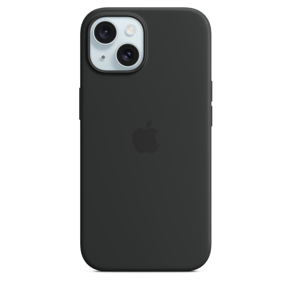 Силиконовый чехол для iPhone 15 Plus Черный