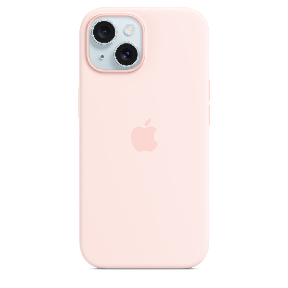 Силиконовый чехол для iPhone 15 Светло-розовый