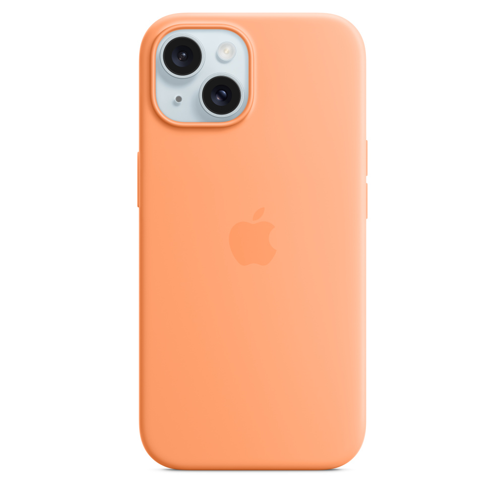 Силиконовый чехол для iPhone 15 Оранжевый сорбет