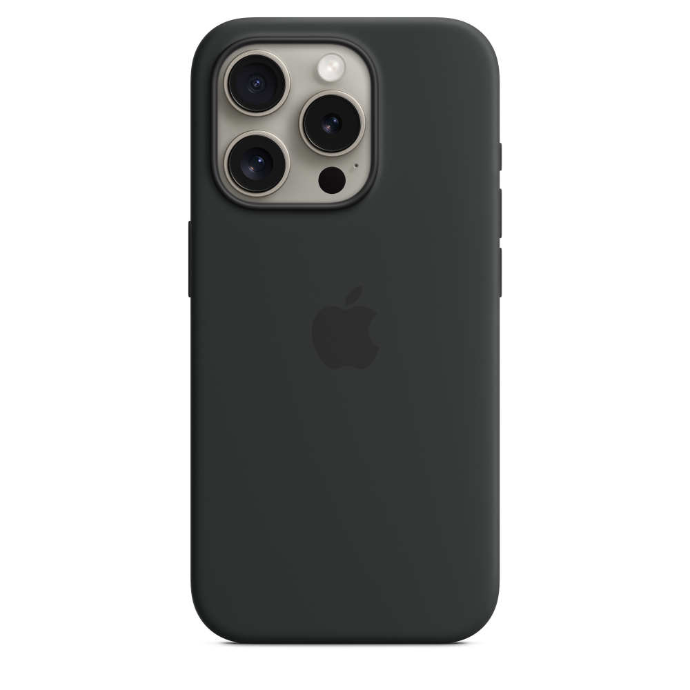 Силиконовый чехол для iPhone 15 Pro Черный