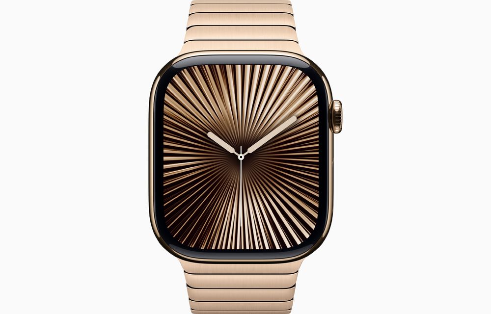 Apple Watch Series 10 GPS+Cellular 46mm Gold Titanium Case with Gold Link Bracelet