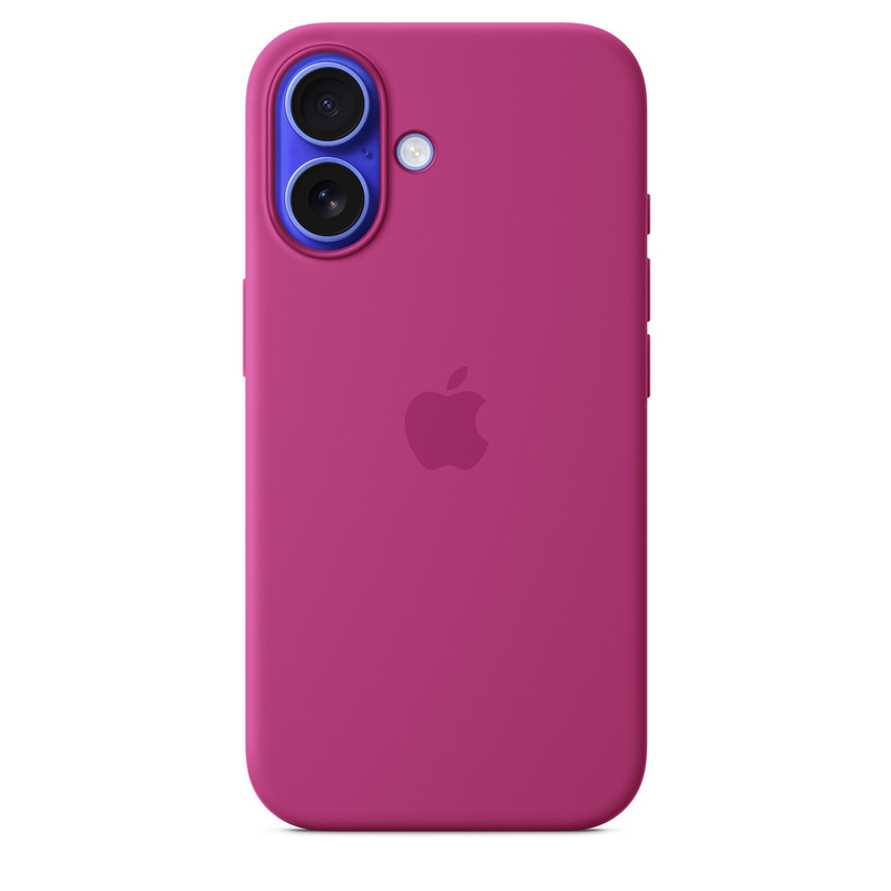 Силиконовый чехол для iPhone 16 Фуксия