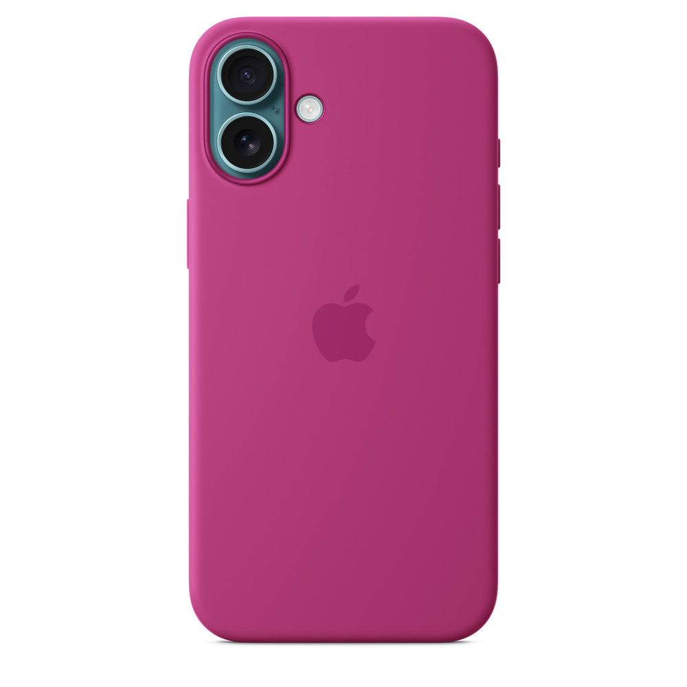 Силиконовый чехол для iPhone 16 Plus Фуксия